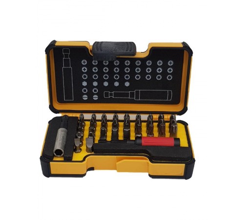 Набор бит SL/PZ/PH/HEX/Tx/SQ с рукояткой ERGONIC и битодержателем STAR в кейсе, 38 шт  02073806  Felo