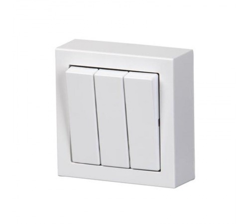 Выключатель трехклавишный, накладного монтажа, Impressivo, белый  10631A-84   2TKA00001849  ABB