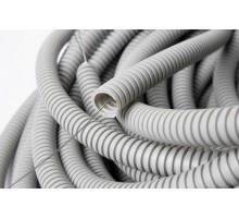Труба ПВХ гибкая гофрированная, легкая с протяжкой, 16 мм, RAL7035 ( GTL16 )   6835818  OBO Bettermann