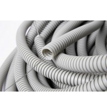 Труба ПВХ гибкая гофрированная, легкая с протяжкой,  20 мм, RAL7035 ( GTL20 )   6835817  OBO Bettermann