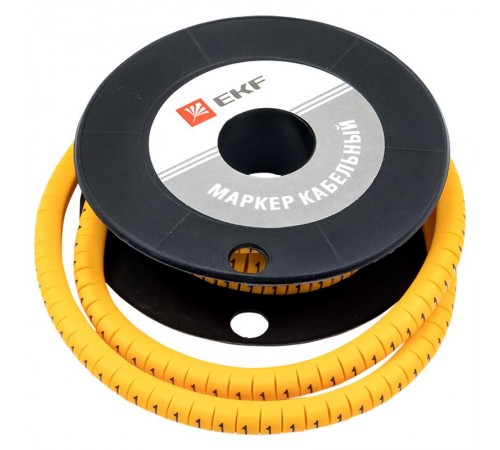 Маркер-кабельный 4,0кв.мм "1" (500шт.) (ЕС-2) EKF PROxima  plc-KM-4-1  EKF