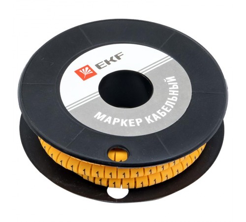 Маркер-кабельный 4,0кв.мм "1" (500шт.) (ЕС-2) EKF PROxima  plc-KM-4-1  EKF