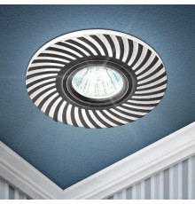 Светильник точечный встраиваемый DK LD32 WH декор cо светодиодной подсветкой MR16, 220V, max 11W, белый  Б0036502  ЭРА