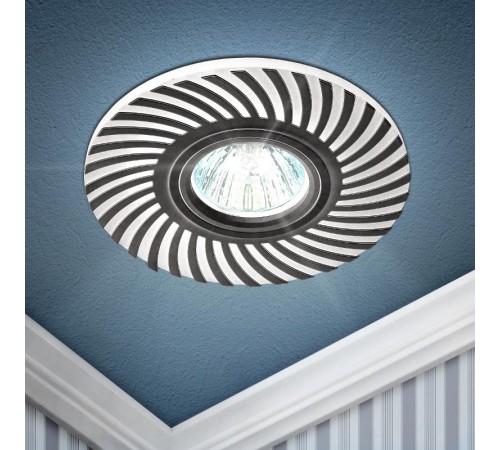 Светильник точечный встраиваемый DK LD32 WH декор cо светодиодной подсветкой MR16, 220V, max 11W, белый  Б0036502  ЭРА