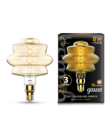 Лампа светодиодная Led Vintage Filament Flexible BD180 8W 560lm E27 180*250mm Golden 2400K 1/4  161802008  Gauss