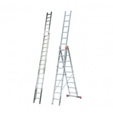 Лестница алюминиевая трёхсекционная ЛА 3х12  73/5/1/19  ВИХРЬ