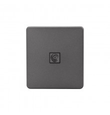 Розетка ROUND TV с/у титан  KR-78-0723-2  Kranz