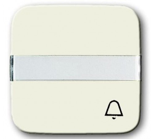 Клав. для мех. 1-кл. выкл./перекл./кнопки, с полем для надп., с симв.ЗВОНОК, серия Busch-Duro 2000 SI,слон. кость  1731-0-1999   2CKA001731A1999  A