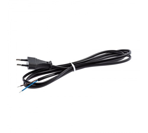 UX-ШВВП-1,8m-B Шнур для бра 2x0.5мм2 1,8м без выкл черный 2,5A (100/3600)  Б0044070  ЭРА