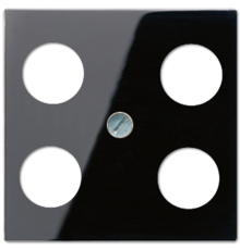 Крышка для SAT-TV-розетки с 4-мя гнездами; черный  A561-4SAT1SW  Jung