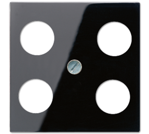 Крышка для SAT-TV-розетки с 4-мя гнездами; черный  A561-4SAT1SW  Jung