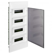Practibox S Пластиковый щиток Встраиваемый (в полые стены) 4X12 Дымчатая дверь  135574  Legrand