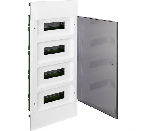 Practibox S Пластиковый щиток Встраиваемый (в полые стены) 4X12 Дымчатая дверь  135574  Legrand