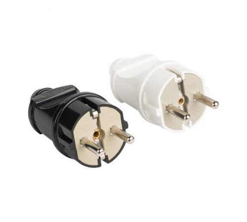 Вилка прямая с/з черн. 16А 250В EKF PROxima  AVP16-30  EKF