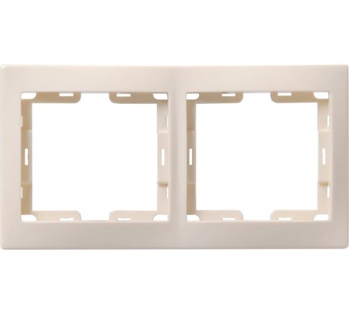 КВАРТА Кремовый Рамка 2-местная вертикальная РВ-2-ККм  EMK21-K33-DM  GENERICA