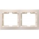 КВАРТА Кремовый Рамка 2-местная горизонтальная РГ-2-ККм  EMK20-K33-DM  GENERICA