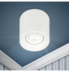 Светильник настенно-потолочный спот OL25-1 WH MR16/GU5.3, белый, поворотный  Б0054383  ЭРА