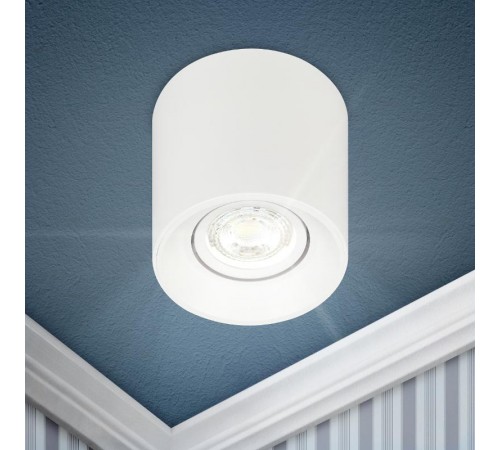 Светильник настенно-потолочный спот OL25-1 WH MR16/GU5.3, белый, поворотный  Б0054383  ЭРА