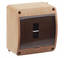 Щиток тусо о/п на 6 мод. с вертикальной дверцей. 140х125х85мм бук на светлой основе  68306-38М  Рувинил