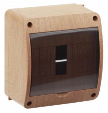 Щиток тусо о/п на 6 мод. с вертикальной дверцей. 140х125х85мм бук на светлой основе  68306-38М  Рувинил