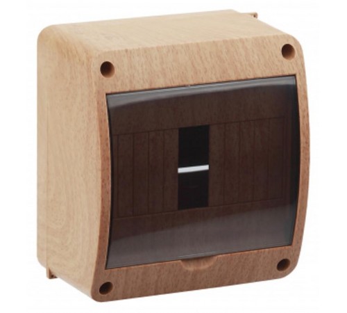 Щиток тусо о/п на 6 мод. с вертикальной дверцей. 140х125х85мм бук на светлой основе  68306-38М  Рувинил