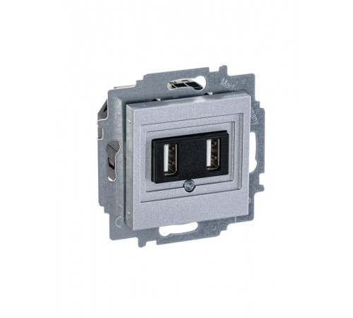 ABB Levit Серебро USB зарядка 2-ая  5014H-A00040 70W  2CHH290040A6070  ABB