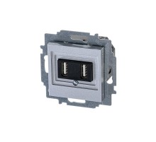 ABB Levit Серебро USB зарядка 2-ая  5014H-A00040 70W  2CHH290040A6070  ABB