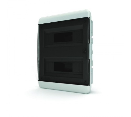 Бокс пластиковый встраиваемый BVK 40-24-1 24 мод. IP41, прозрачная черная дв. (387х300х108)  01-02-041  tekfor - (замена - TF5-KP12-V-24-41-K01-K03)