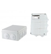 Коробка распределительная о/п 190х140х70мм, крышка, IP55, 10 гермовводов, инд. штрихкод,  SQ1401-1244  TDM