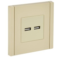 FORTE&PIANO Розетка USB A+A 3,1А FP449 ваниль  FP-U21-D31-K10  IEK