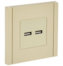 FORTE&PIANO Розетка USB A+A 3,1А FP449 ваниль  FP-U21-D31-K10  IEK