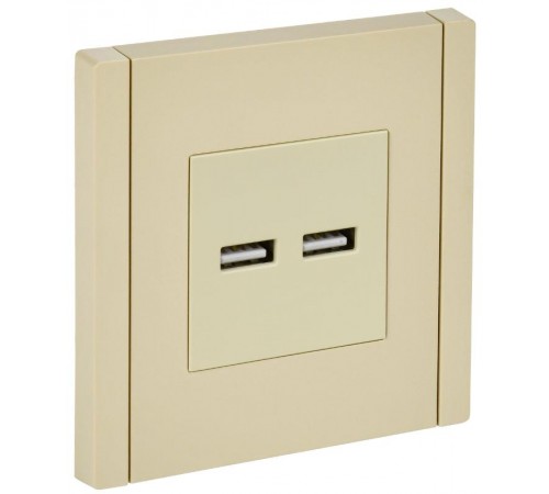 FORTE&PIANO Розетка USB A+A 3,1А FP449 ваниль  FP-U21-D31-K10  IEK
