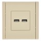 FORTE&PIANO Розетка USB A+A 3,1А FP449 ваниль  FP-U21-D31-K10  IEK