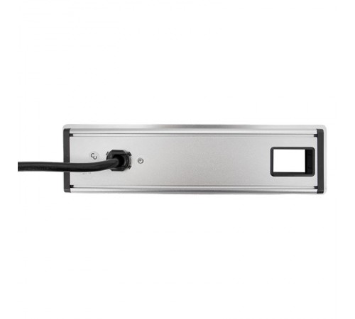 Встраиваемый настольный розеточный блок, 10 модулей, C-Line металлик  cl-vnbin-10-s  EKF