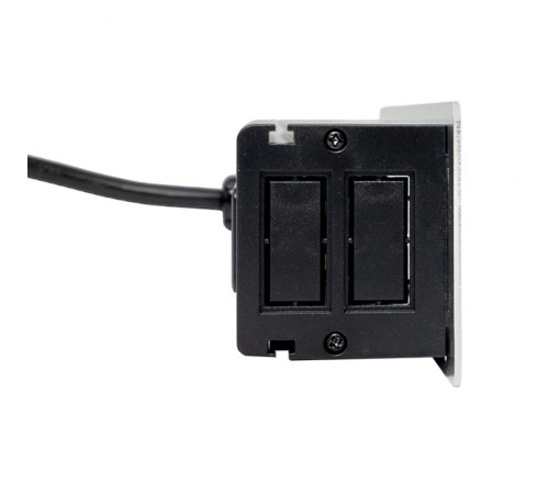 Встраиваемый настольный розеточный блок, 10 модулей, C-Line металлик  cl-vnbin-10-s  EKF