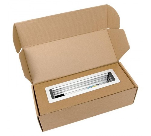 Встраиваемый настольный розеточный блок, 10 модулей, C-Line металлик  cl-vnbin-10-s  EKF