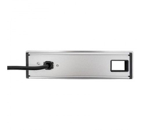 Встраиваемый настольный розеточный блок, 10 модулей, C-Line металлик  cl-vnbin-10-s  EKF