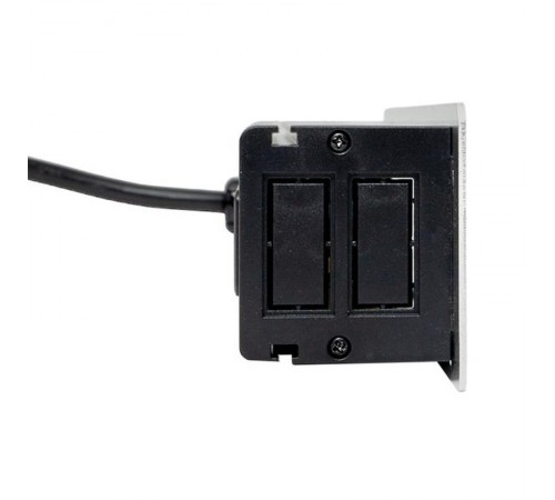 Встраиваемый настольный розеточный блок, 10 модулей, C-Line металлик  cl-vnbin-10-s  EKF