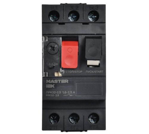 Пускатель ручной кнопочный ПРК32-2,5 In=2,5A Ir=1,6-2,5A Ue 660В  DMS11-D25  IEK