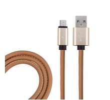 USB кабель micro USB, коричневый эко-кожа, 1 метр REXANT  18-4231  REXANT