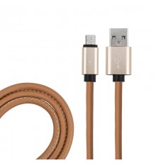 USB кабель micro USB, коричневый эко-кожа, 1 метр REXANT  18-4231  REXANT