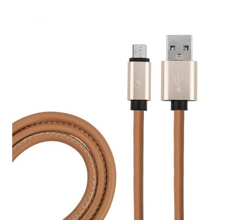 USB кабель micro USB, коричневый эко-кожа, 1 метр REXANT  18-4231  REXANT