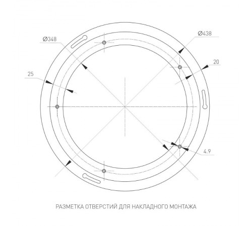 Светильник SP-TOR-RING-SURFACE-R460-33W Warm3000 (WH, 120 deg)  022135(1)  Arlight