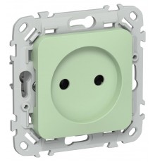 FLITE Розетка без заземления без шторок 10А РС01-0-ФлФ фисташковый  FI-R10-10-K93  IEK