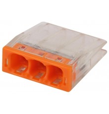 Аксессуары для клемм NO-224-41 ЭРА Клемма СМК компактная с пастой серии 243, 3 отверстия, 0,5-2,5 м  Б0043959  ЭРА