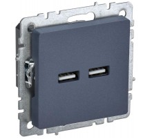 BRITE Розетка USB A+A 3,1А РЮ10-1-БрМ маренго  BR-U21-D31-K35  IEK