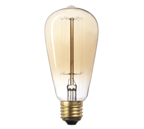 Лампа накаливания ЛОН  40Вт Е27 230В RETRO ST64 GOLD  2858276  Jazzway