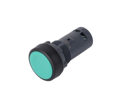 Кнопка SB7 моноблочная 22мм зеленая с возвратом, пластик, 1НО+1НЗ, IP65  SB7NA35  SE