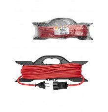 Удлинитель-шнур на рамке силовой У-11003 ПВС красный 1300 Вт б/з, 40м, штепс. гнездо Народный  SQ1307-9008  TDM