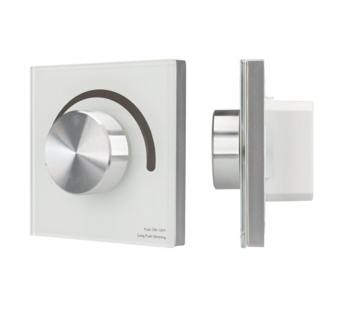 Панель SMART-P98-DIM-G-IN White (230V, 1.5A, 0/1-10V, Rotary, 2.4G) (arlight, Стекло)  028432  Arlight